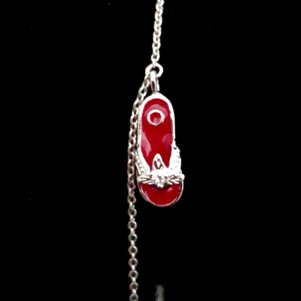 Super Cute Cubic Zirconia & Magenta Charm Anklet!